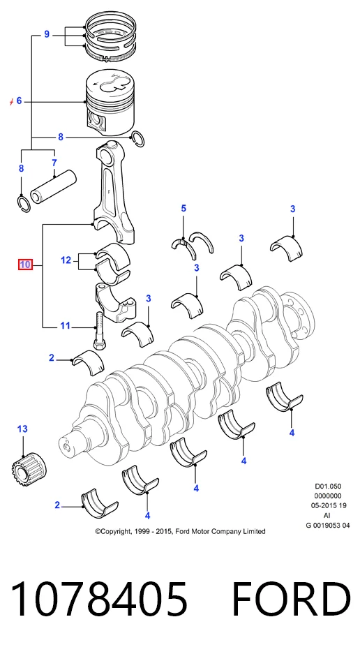 Шатун поршня ДВС Ford 1S4Q6200AD цена, от 34.31 USD