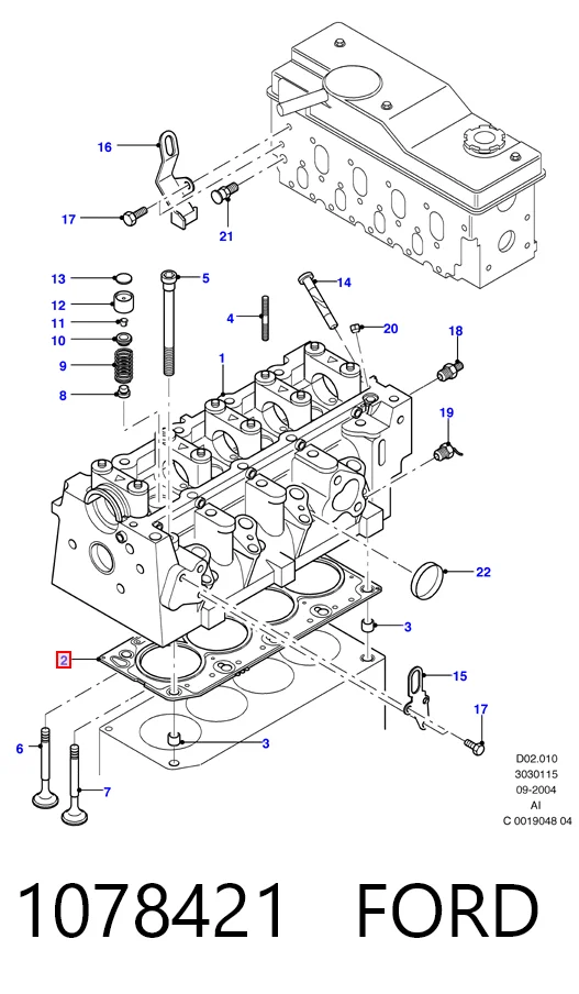Прокладка головки блока на Peugeot Expert  VF3