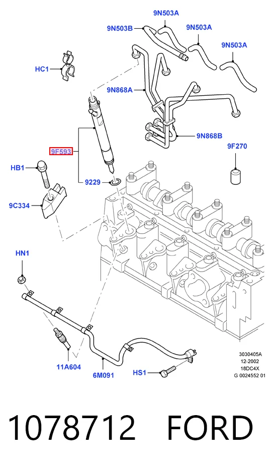 1078712 Ford Топливные форсунки
