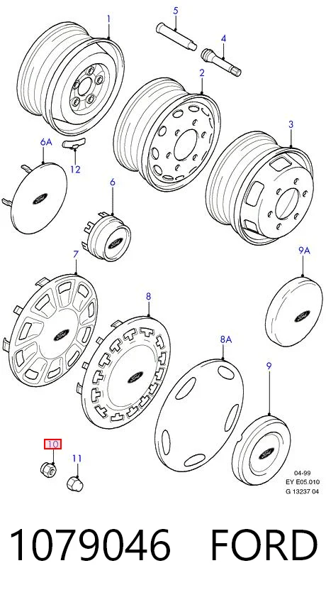 Шпилька колесная, передняя Hmpx HMP76VB1107AC цена, от 1.25 USD