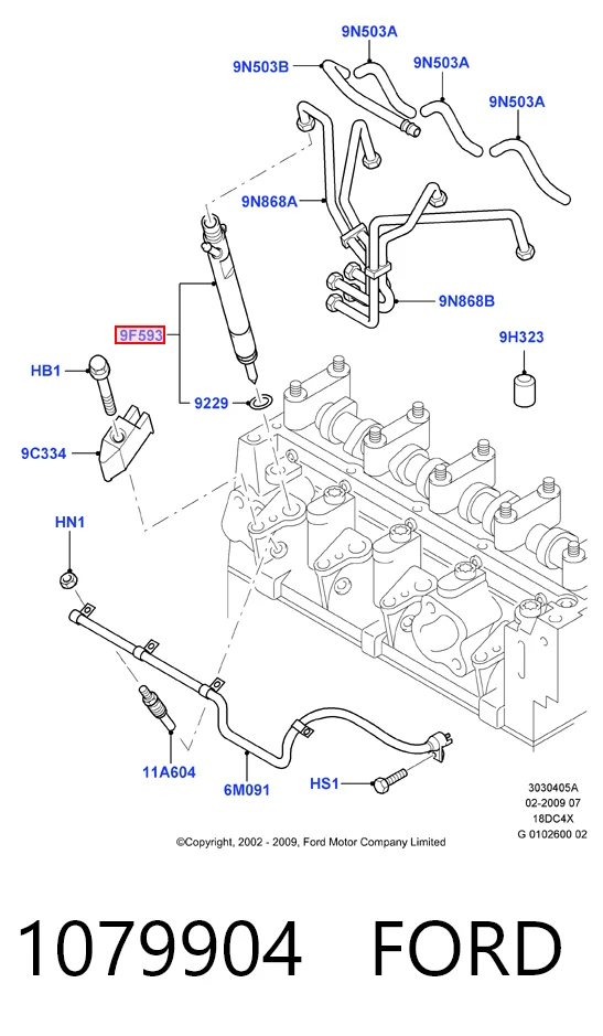 1079904 Ford Топливные форсунки