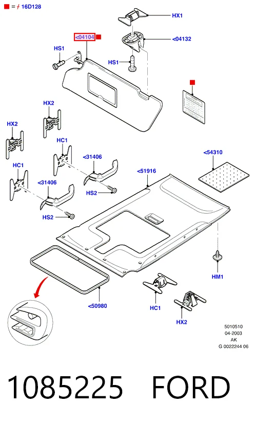 Козырек противосолнечный на Ford Focus I DAW, DBW