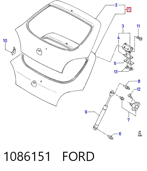Задняя дверь на Ford Fiesta Mk4 JAS, JBS
