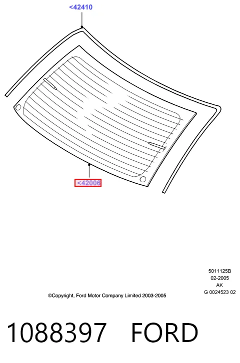 Заднее автостекло Ford Focus I седан (DFW) (1999 - 2005) цена, от 76.02 USD