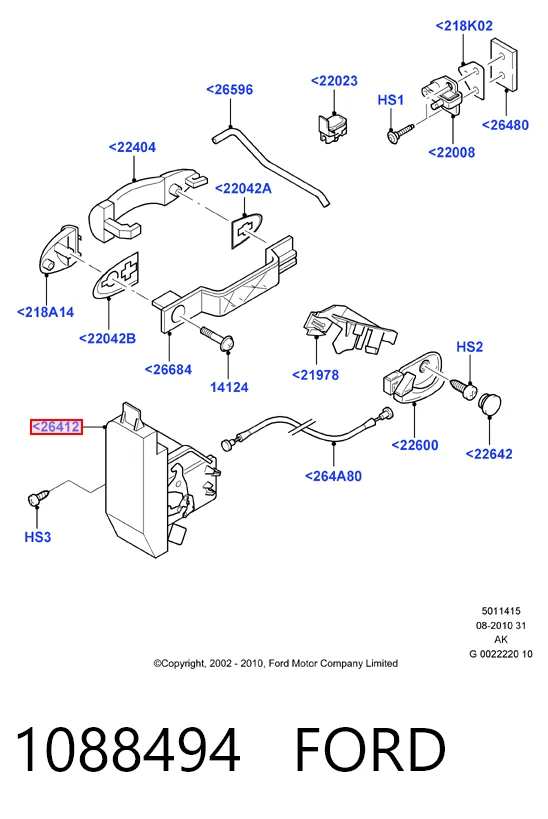 Замок двери задней правой на Ford Mondeo III B4Y