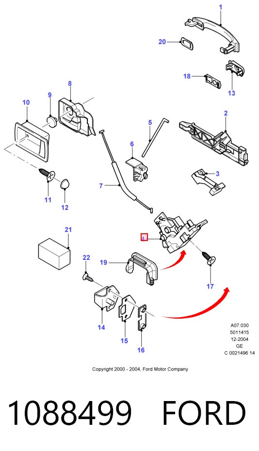 Замок двери задней левой на Ford Mondeo III B4Y