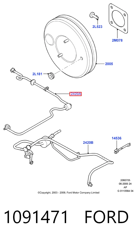 1091471 Ford Управление рулевое в сборе