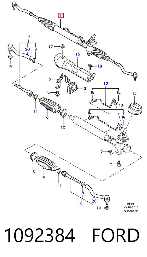 1092384 Ford Управление рулевое в сборе