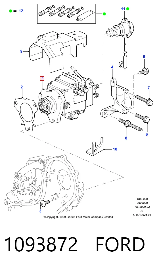 Насос топливный высокого давления (ТНВД) Ford Fiesta COURIER фургон (J5S, J3S) (1996 - 2002) цена, от 169.88 USD