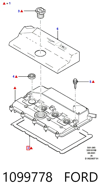 LR004440 Land Rover Прокладка крышки клапана