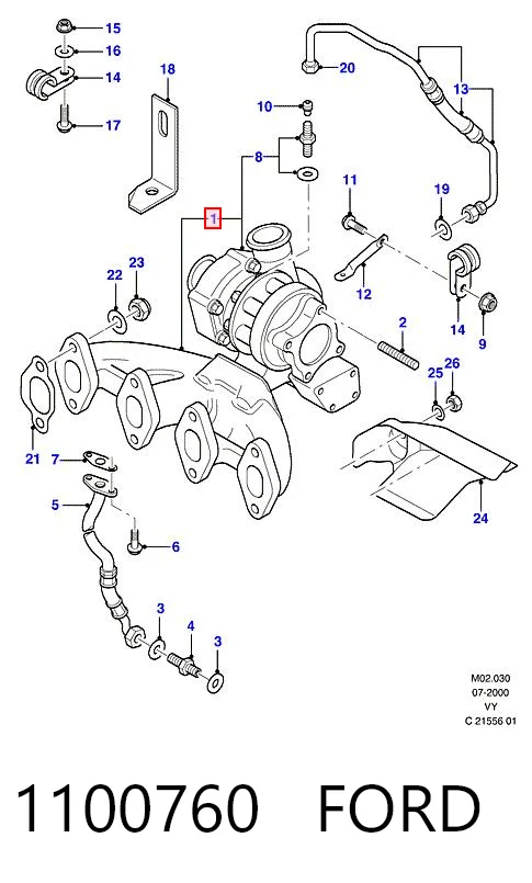 1100760 Ford Турбонаддув