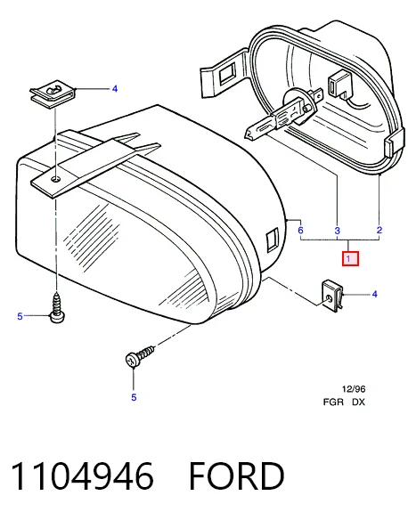 Купить Фара противотуманная левая Форд Фиеста Mk4 JAS, JBS