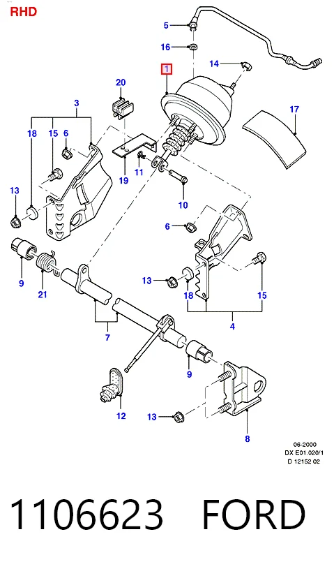 1106623 Ford Усилитель тормоза вакуумный