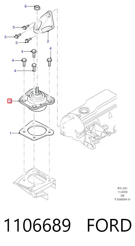 1106689 Ford Правая подушка двигателя