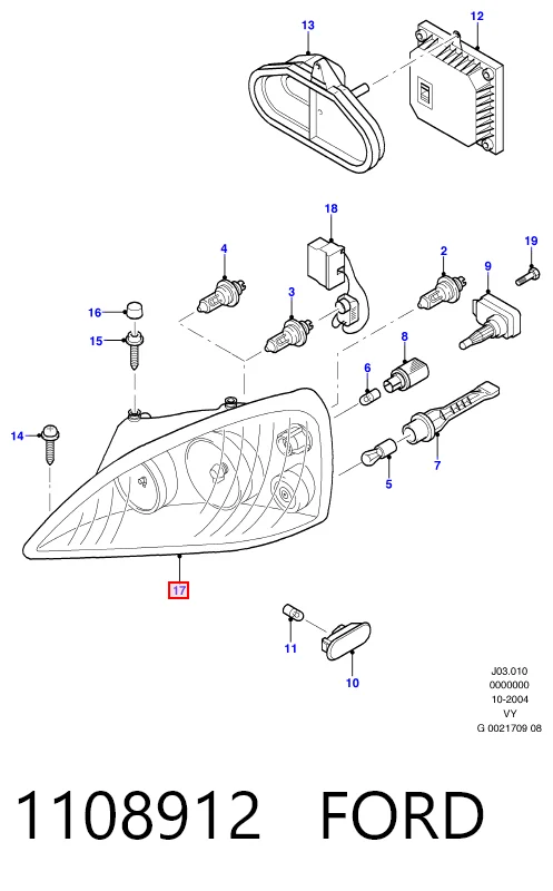 Правая блок фара Ford Galaxy I VX минивэн (WGR) (1994 - 2000) цена, от 42.37 USD