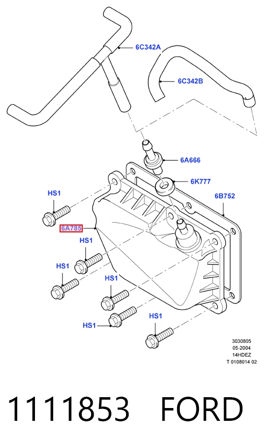 Маслоотделитель картерных газов на Ford C-Max  DM2