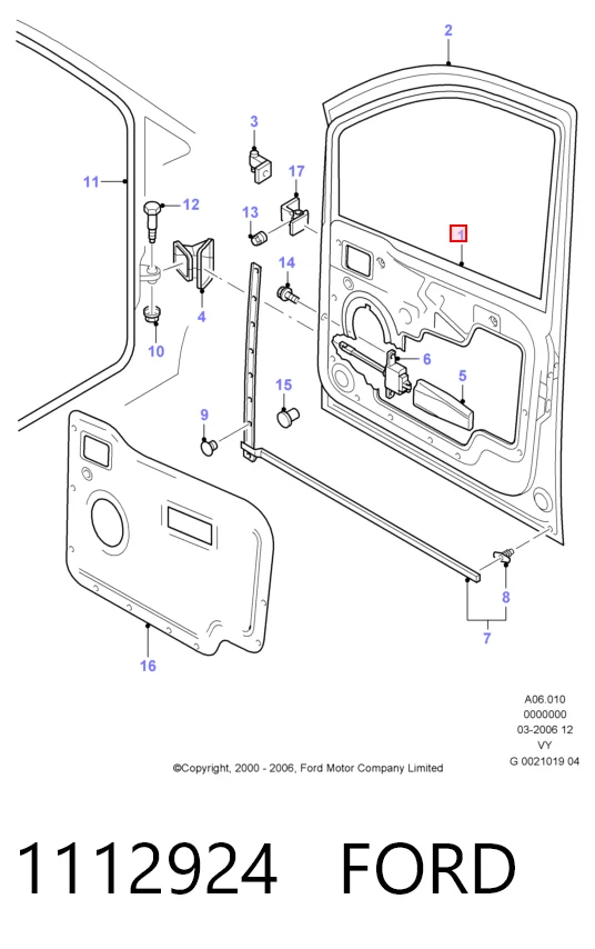 Передняя левая дверь Ford Galaxy I VY минивэн (WGR) (2000 - 2006) цена, от 169.49 USD