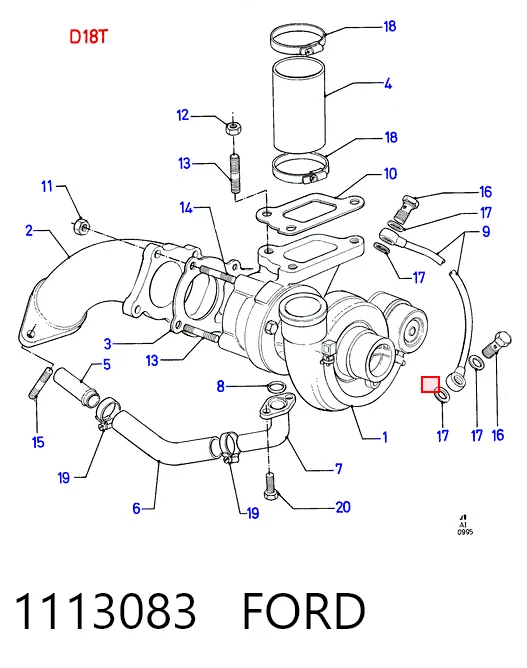  Прокладка коллектора Ford Focus 1