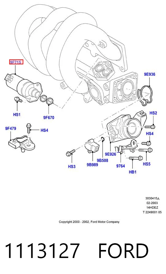 1113127 Ford Датчик холостого хода