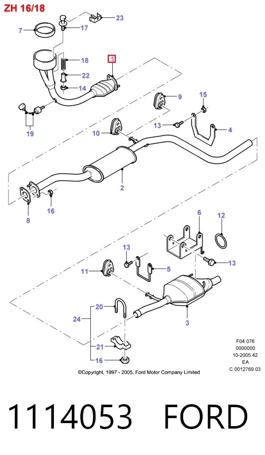 Каталитический нейтрализатор отработавших газов Ford Escort CLASSIC хэтчбек (AAL, ABL) (1998 - 2000) цена, от 93.25 USD