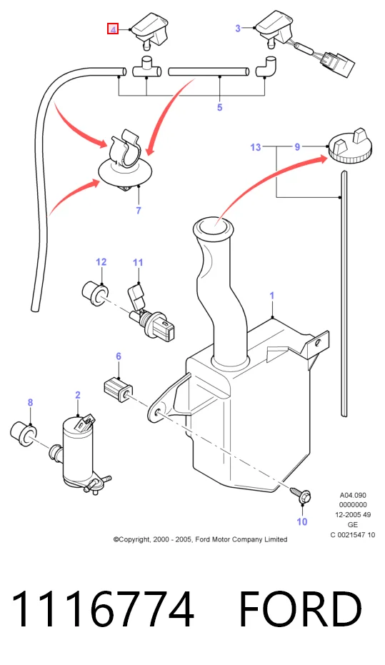 1116774 Ford Веерная форсунка омывателя