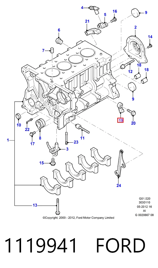 1119941 Ford Датчик самовоспламенения