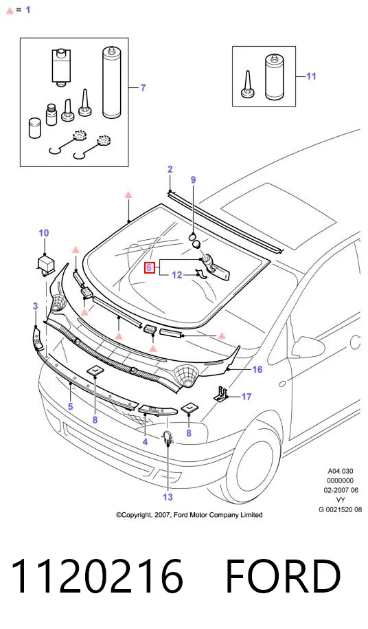 1120216 Ford Зеркало заднего вида в салоне