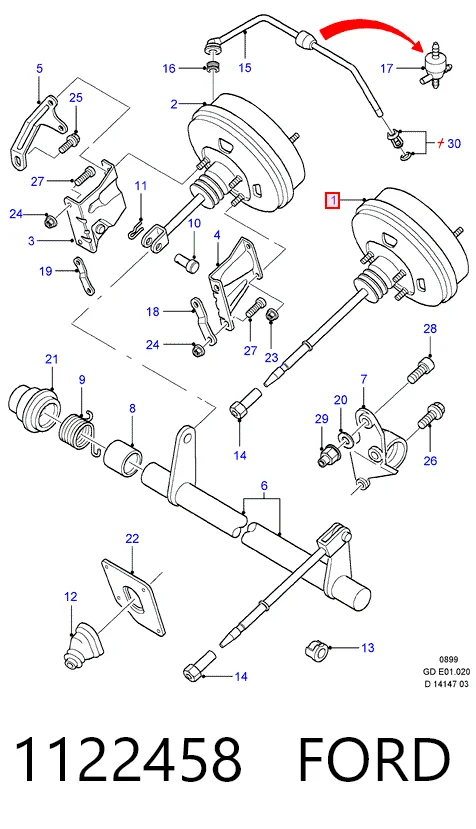 Вакуумник Ford Mondeo II седан (BFP) (1996 - 2000) цена, от 470.98 USD