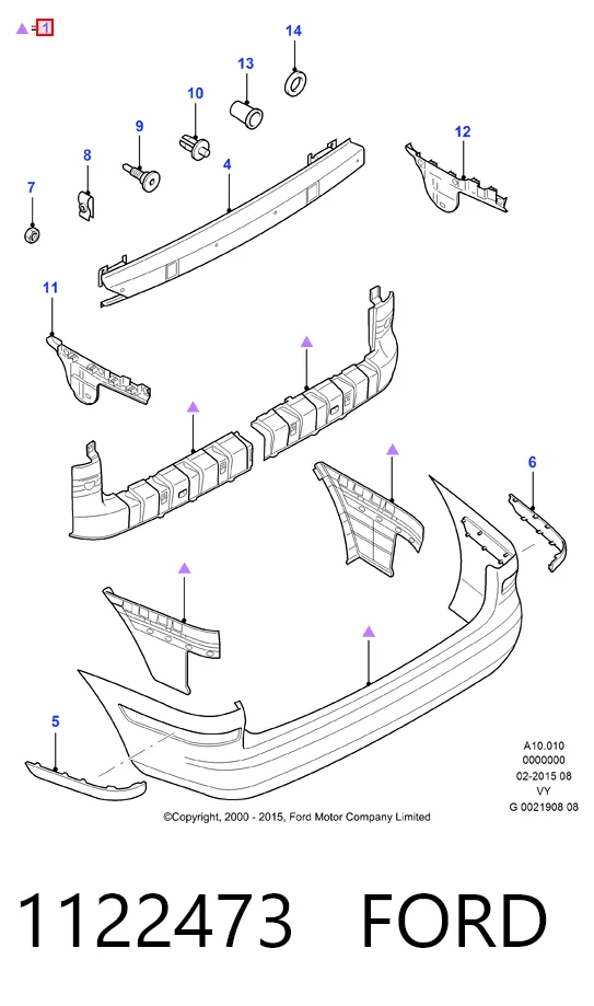 Задний бампер на Ford Galaxy I VY WGR