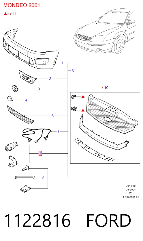 Противотуманки на Ford Mondeo III B4Y