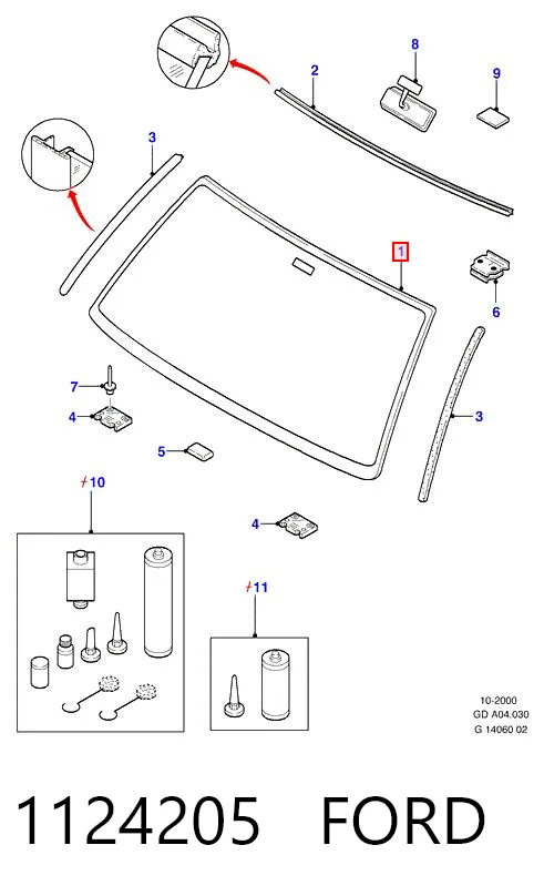 Автостекло на Ford Mondeo II BFP