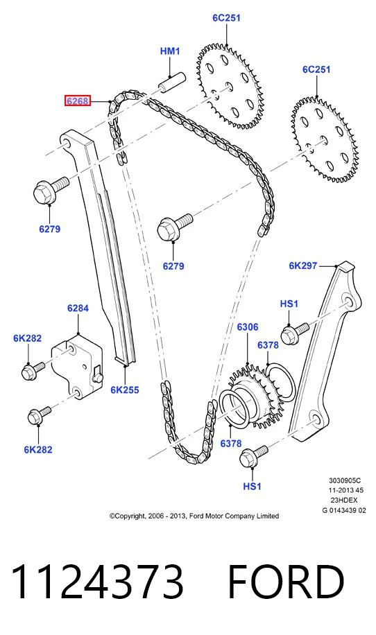 1124373 Ford Цепь