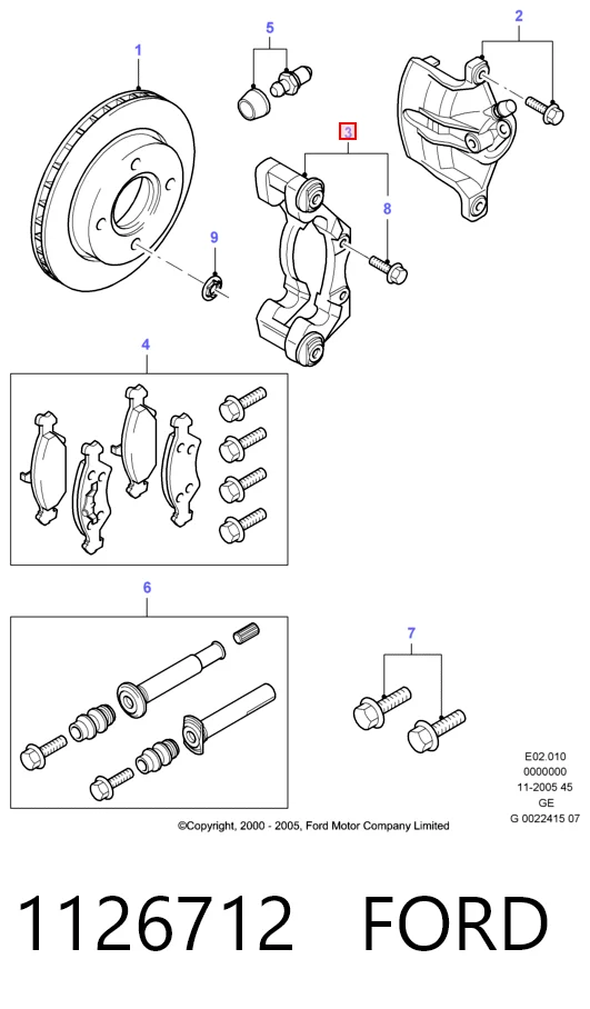  Скоба суппорта Ford Mondeo 3