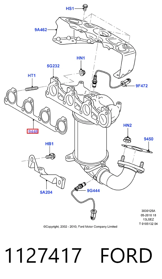  Прокладка коллектора Ford Fusion 