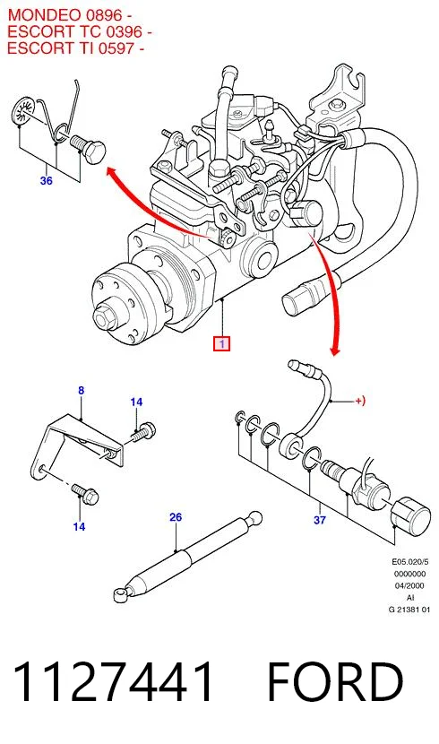 Насос топливный высокого давления (ТНВД) на Ford Mondeo II BFP