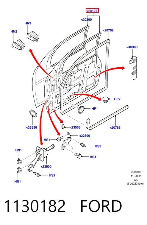 Дверь передняя правая на Ford Focus I DFW