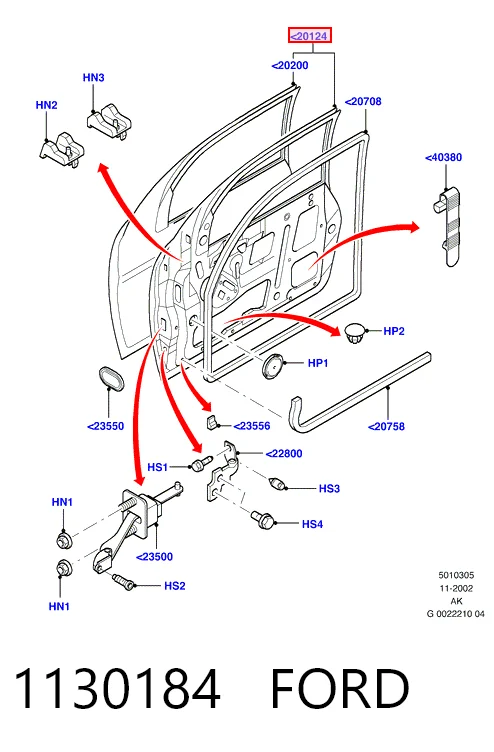 Водительская дверь на Ford Focus I DFW