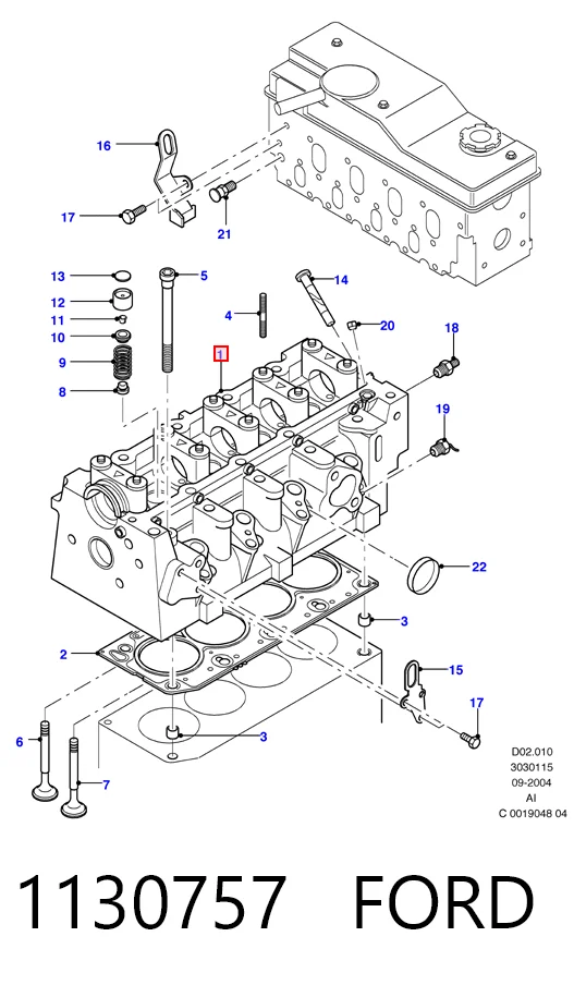 Головка блока цилиндров на Ford Focus I DFW