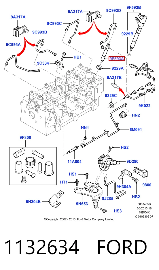 Топливные форсунки на Ford Focus I DFW