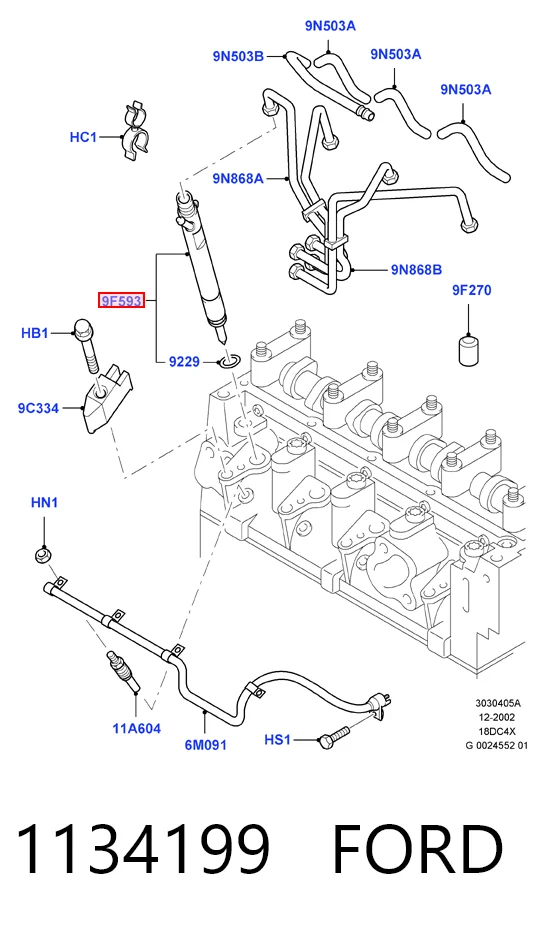 1134199 Ford Топливные форсунки
