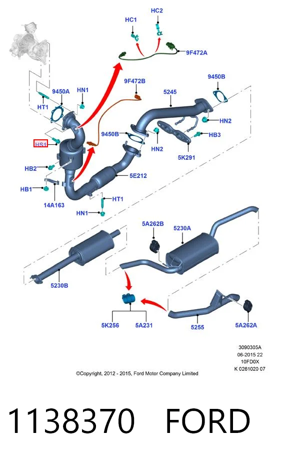 Болт выхлопной системы (глушителя) Mercedes N910105008060