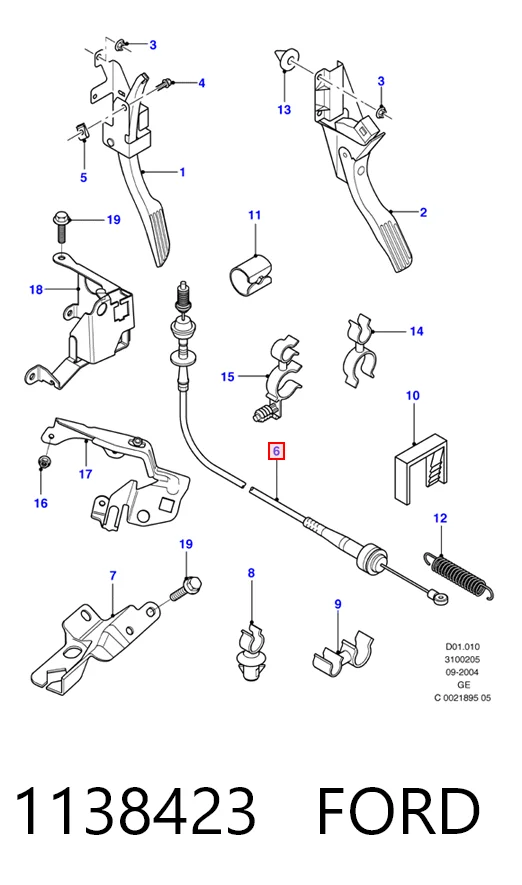 Тяга газа Ford Mondeo III седан (B4Y) (2000 - 2007) цена, от 10.41 USD