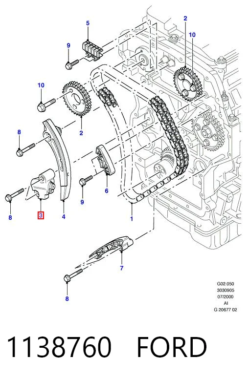 Натяжитель цепи ГРМ Acar ACR372 цена, от 38.72 USD