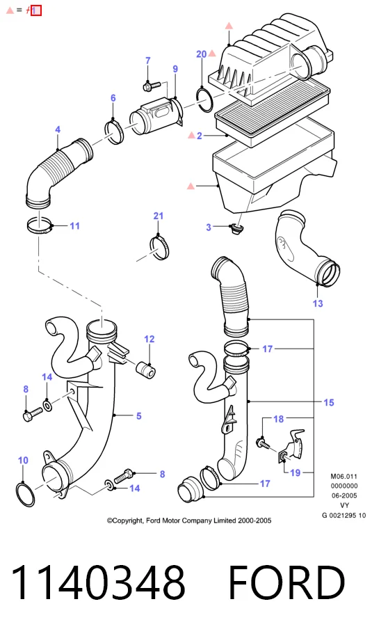 Коробка фильтра на Ford Galaxy I VY WGR