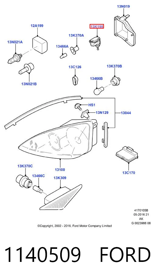 1140509 Ford Гидрокорректор фар