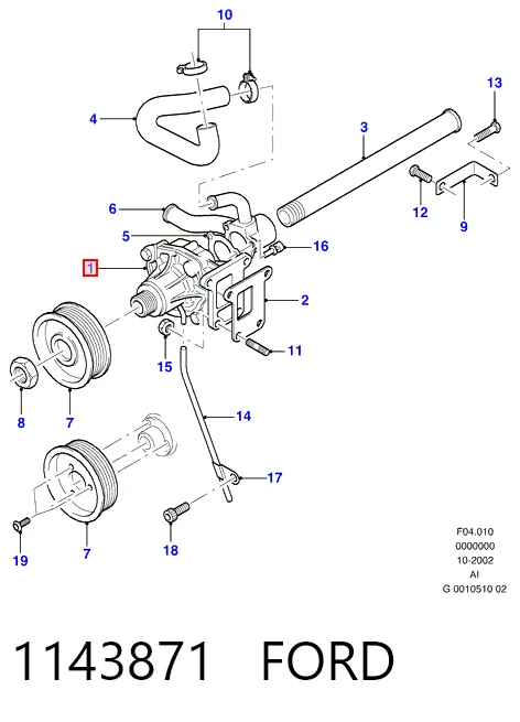 Насос водяной на Ford Scorpio I GAE, GGE