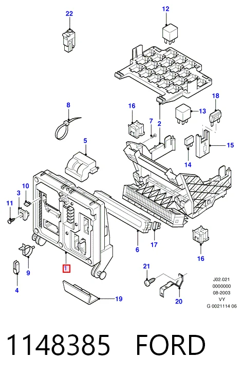 Монтажный блок предохранителей на Ford Galaxy I VY WGR