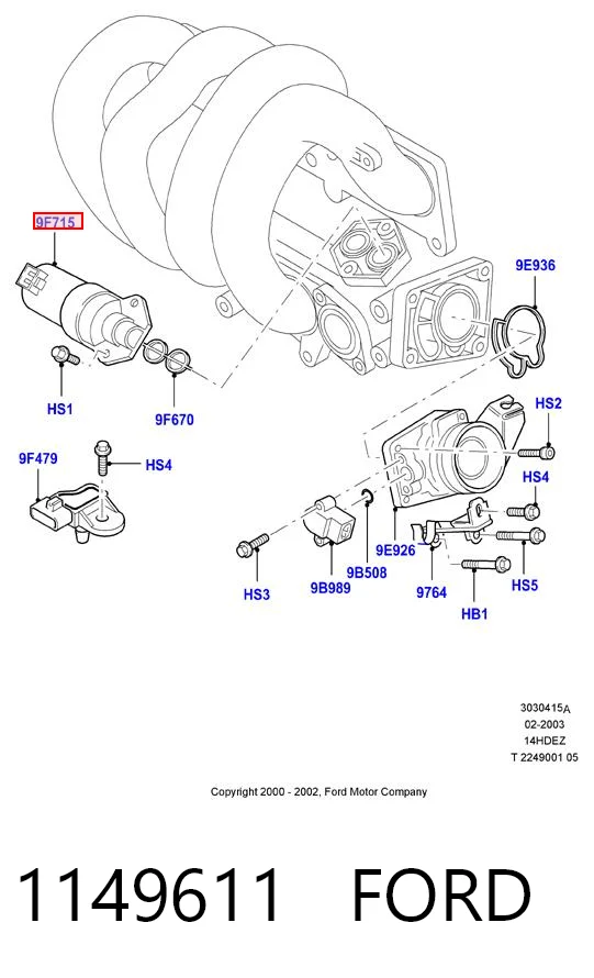 1149611 Ford Датчик холостого хода