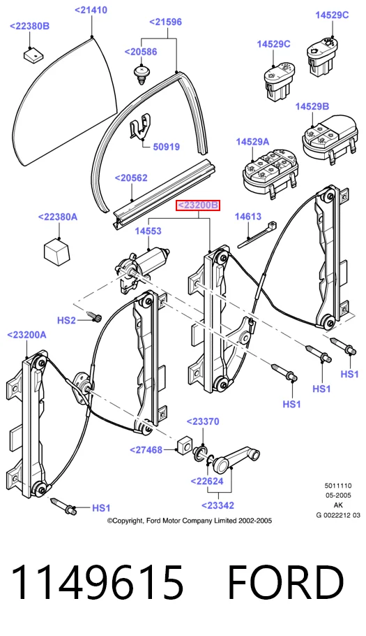 Стеклоподъемник передней правой двери Ford C-Max минивэн (DM2) (2003 - 2007) цена, от 29.14 USD