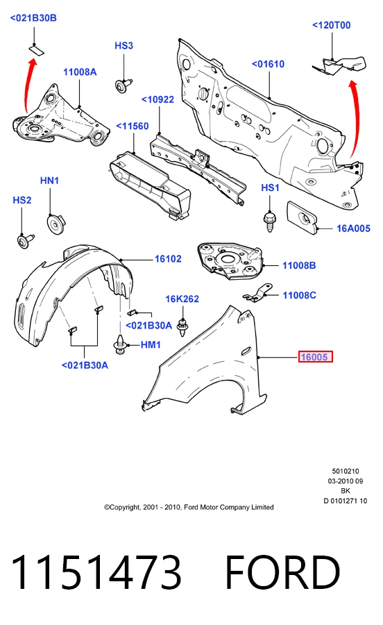 Крыло переднее правое FD10131AR TYG